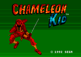Chameleon Kid title screen for Sega Mega Drive